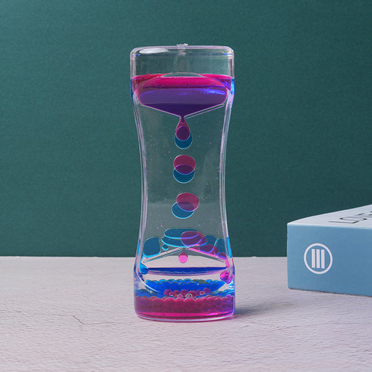 Temporizador de Arena Bicolor de Acrílico Líquido para Decoración